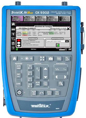 OX9302-BUS Chauvin Arnoux  SCOPIX IV Bus Series, 300MHz Portable Oscilloscope, 2 Analogue Channels - UKAS Calibrated