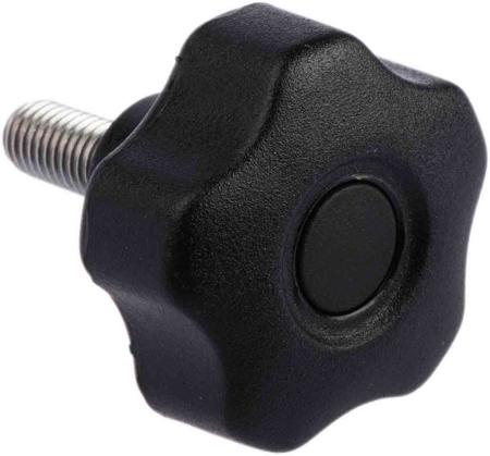 702-7633 RS PRO Black Multiple Lobes Clamping Knob, M8, Threaded Stud