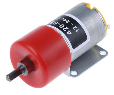 420-693 RS Pro, 12 V, 12 → 24 V dc, 1200 gcm, Brushed DC Geared Motor, Output Speed 27 rpm