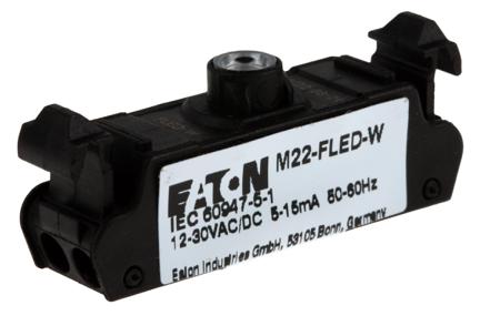 180795 M22-FLED-W Eaton RMQ Titan M22 Series Light Block, 30V ac/dc, White Light