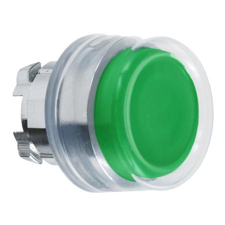 ZB4BP3 Schneider Electric Harmony XB4 Series Green Spring Return Push Button Head, 22mm Cutout, IP66, IP67