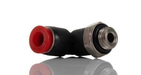 C02470618 Norgren PNEUFIT Series Elbow Threaded-toTube Adaptor, Push In 6 mm to G 1/8 Male, Threaded-to-Tube Connection Style