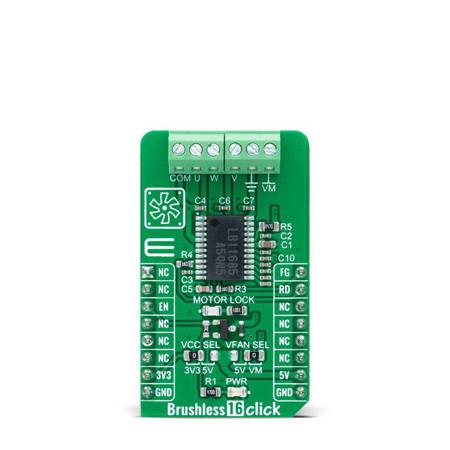 MIKROE-4742 MikroElektronika Brushless 16 Click Brushless DC Motor for LB11685AV for mikroBUS Socket