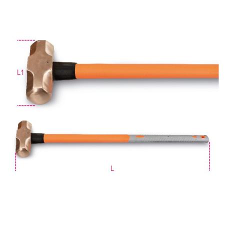 1381BA/PL 8000 BETA Beryllium Copper Sledgehammer with Fibreglass Handle, 8kg