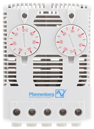 17142000000 Pfannenberg FLZ NC Enclosure Thermostat, 240 V ac, 0 → +60 °C
