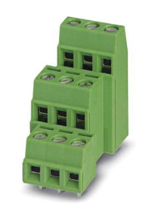 1718728 Phoenix Contact GSMKDSP 1.5/ 2-7.62 Series PCB Terminal Block, 2-Contact, 7.62mm Pitch, Through Hole Mount, Screw