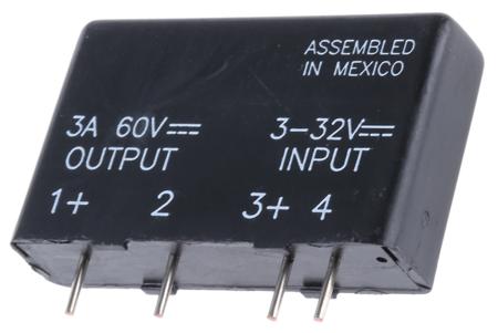 MPDCD3-B Sensata Crydom DRA1 SERIES Series Solid State Relay, 3 A Load, PCB Mount, 60 V dc Load, 32 V dc Control