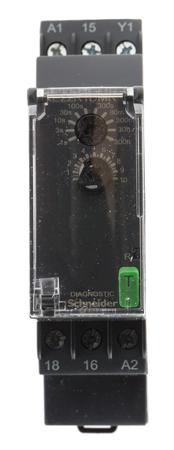 RE22R1DMR Schneider Electric Harmony Time Series DIN Rail Mount Timer Relay, 24 → 240V ac/dc, 1-Contact, 0.05 → 1s,