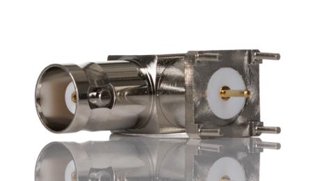 246-9449 RS PRO, jack PCB Mount BNC Connector, 50Ω, Solder Termination, Right Angle Body