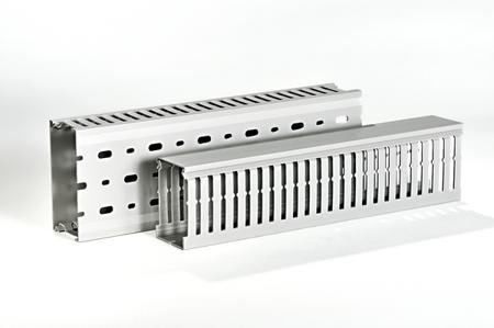 185-40358 HellermannTyton HTWD-DIN Grey Wiring Duct, W50 mm x, L2m, Polyvinylchloride (PVC)