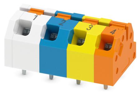 1050669 Phoenix Contact 0-IL PROFINET 3, SPTAF 1/ 4-5 Series PCB Terminal Block, 4-Contact, 5mm Pitch, PCB Mount, 1-Row, PCB