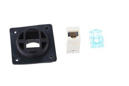 1546877-1 TE Connectivity CPC, Cat5, Cat5e Straight Panel Mount RJ45 Connector Female