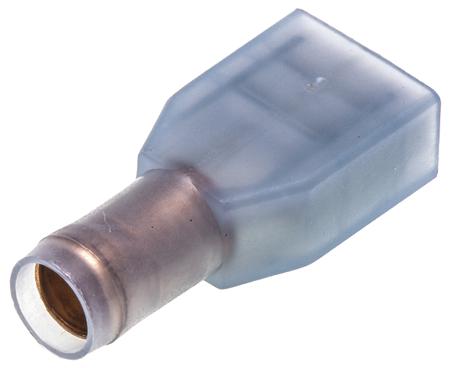 735159 TE Connectivity PIDG FASTON .250 Series Blue Insulated Crimp Receptacle, 6.35 x 0.81mm, 1mm² to 2mm², 17AWG to 14AWG