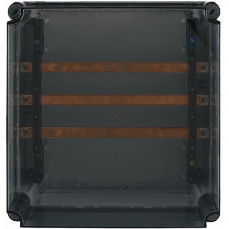 194565-CI44-S60-250-3 xEnergy Safety Series Light Grey Plastic General Purpose Enclosure, IP65, Transparent Lid, 225 x 375 x 375mm
