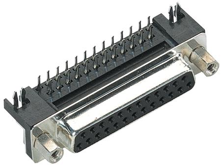 09681535613 HARTING D-Sub 9 Way Right Angle Through Hole D-sub Connector Socket, 2.77mm Pitch, with 4-40 UNC Screwlocks