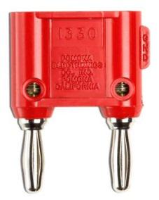 1330-2 Fluke Red Male Banana Plug, 4 mm Connector, Screw Termination, 15A, 5000V, Nickel Plating