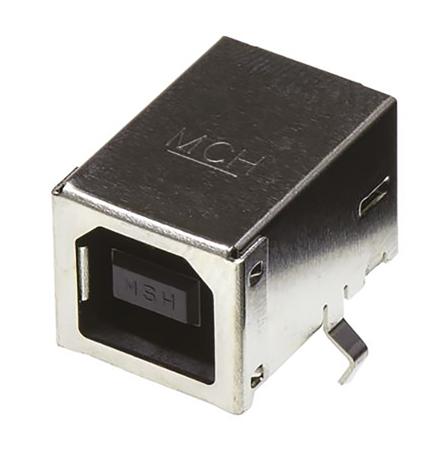 67068-7041 Molex Right Angle, Through Hole, Socket- Single Port Type B 2.0 USB Connector