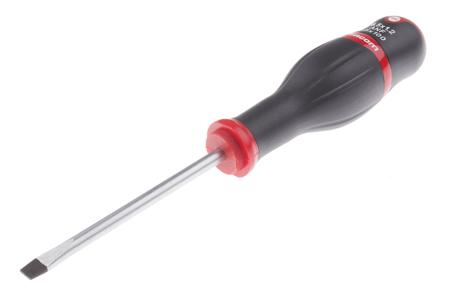 ATF6.5X100 Facom Slotted  Screwdriver, 6.5 x 1.2 mm Tip, 100 mm Blade, 220 mm Overall