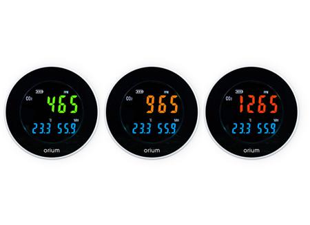 11334 Orium Quaelis 16 CO2 Sensor for CO2, Humidity, Temperature, +70°C Max, 99.9%RH Max, Rechargeable Battery Via USB Cable