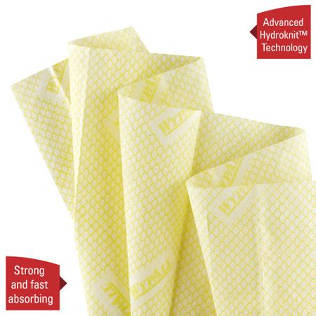 7443 WYPALL X50 Cleaning Cloths Folded Yellow