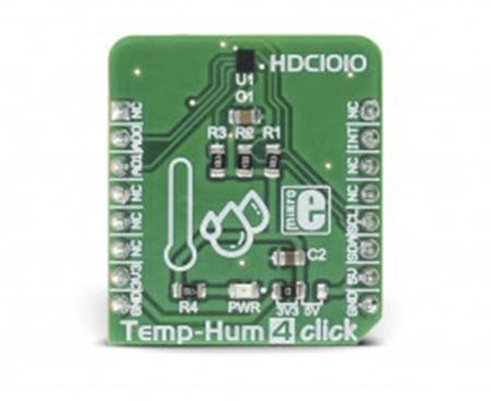 MIKROE-2938 MikroElektronika Temp-Hum 4 Click MikroBus Click Board for HDC1010