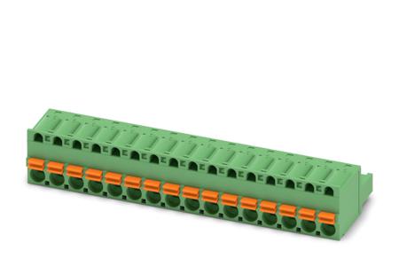 1873197 Phoenix Contact, 5.08mm Pitch, FKC 2.5/16-ST-5.08, 16 Way, Pluggable Terminal Block, Plug, Spring Cage Termination,