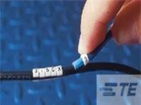 1-1768045-5 TE Connectivity STD 12 Snap On Cable Markers, Yellow, Pre-printed "C", 4.5 – 6mm Cable, for Printed Markers,