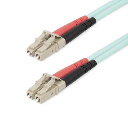 450FBLCLC20 StarTech.com LC to LC Duplex Multi Mode OM4 Fibre Optic Cable, Light Blue, 20m