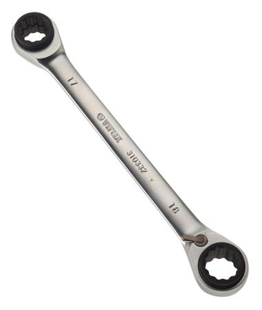 310332 Virax Ratchet Combination Spanner, 150 mm Overall, 16 mm, 17 mm, 18 mm, 19 mm Jaw Capacity, Ratchet Handle