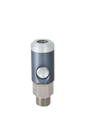 325-454 RS PRO Aluminium, Brass, Steel Male Pneumatic Quick Connect Coupling, G 3/8 Male Threaded