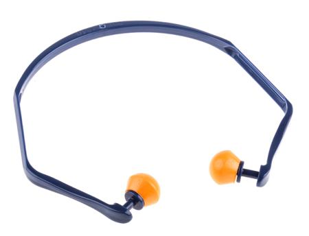 1310 3M E.A.R Reusable Blue, Yellow Polyurethane Band Ear Plugs, 26dB, 10 Pairs