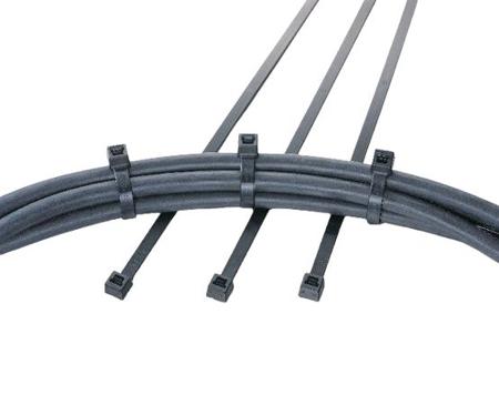 111-14860-T150R-H--PA66W-BK HellermannTyton, T120R Series Black Nylon Cable Tie, 365mm x 7.6 mm