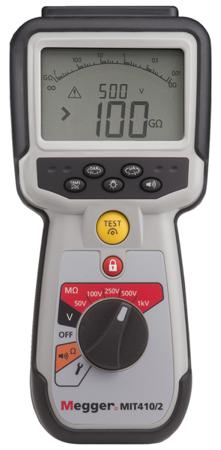 1006-735 Megger MIT410 2 Insulation Tester, 10 V Min, 1000 V Max CAT IV