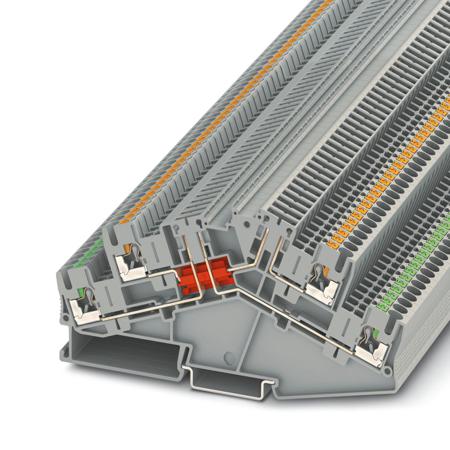 3210402 Phoenix Contact  PTTBS 2.5-2TGB Series Grey, 0.14 → 4mm², Push In Termination