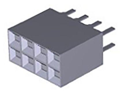5-534998-4 TE Connectivity AMPMODU Mod IV, 2.54mm Pitch, 8 Way, 2 Row Female Connector Housing
