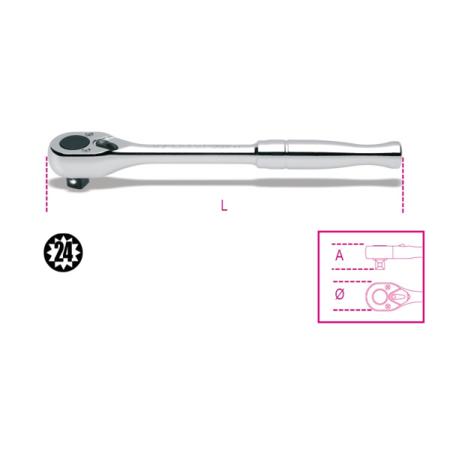 920M/55 BETA  1/2 in Round Ratchet with Metal Handle, 253 mm Overall