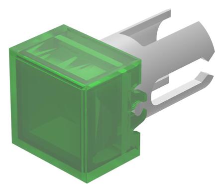 19-951.5 EAO Green Square Push Button Lens for Use with Push Button