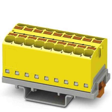 3273576 Phoenix Contact Distribution Block, 18 Way, 0.2 → 6mm², 32A, 800 V, Yellow
