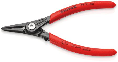49 31 A0 Knipex Circlip Pliers, 140 mm Overall, Straight Tip