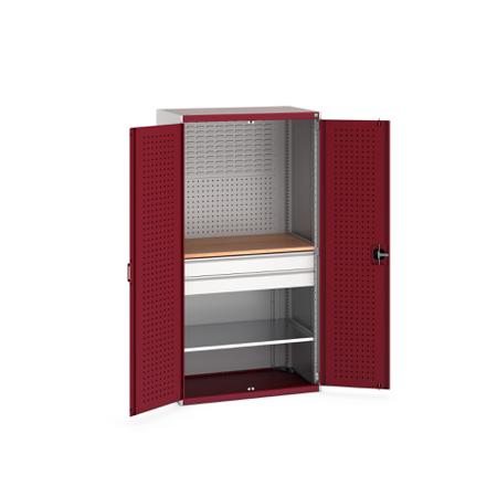 40021162-24V Bott 2 Door, 2 Drawer Sheet Steel Floor Standing Cupboard, 1050 X 650 X 2000mm