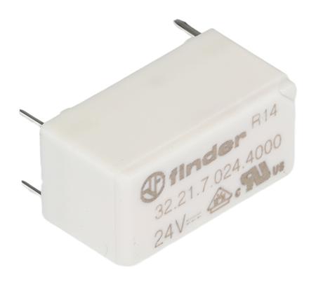 32-21-7-024-4000 Finder PCB Mount Relay, 5 → 48V dc Coil, 6A Switching Current, SPDT