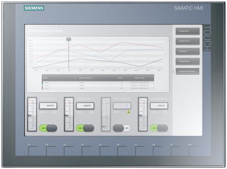 6AV2123-2MA03-0AX0 Siemens SIMATIC Series KTP1200 Basic HMI Panel - 12 in, TFT Display, 1280 x 800