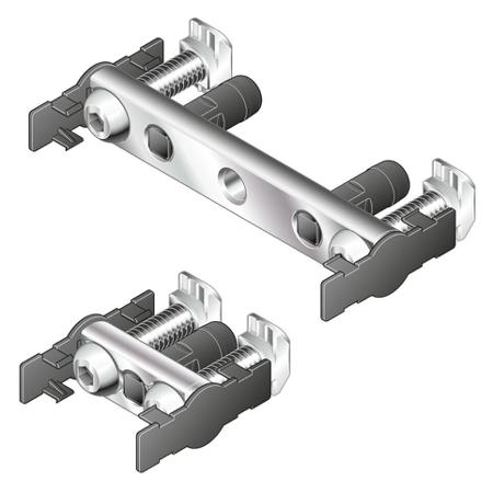 3842555584 Bosch Rexroth Bolt Connector, Connecting Component, Strut Profile 10, Groove Size 10mm