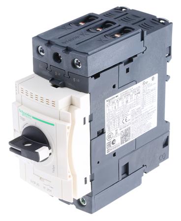 GV3P25 Schneider Electric TeSys Thermal Circuit Breaker - TeSyS GV 3 Pole 690V Voltage Rating DIN Rail Mount, 23A Current