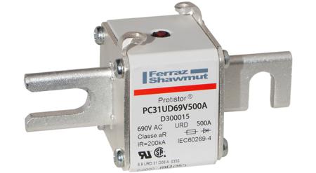 D300015 Mersen 500A German Standard Fuse, 31, 700V, 101.6mm