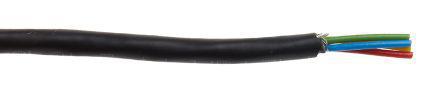 660-0439 RS Pro 4 Core Industrial Cable 0.22 mm² CSA, Screened Black PVC Sheath, 100m Reel