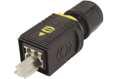 09461454421 HARTING, HARTING PushPull Power Connector Cable Mount Plug, 4P, Crimp Termination, 12A, 48 V