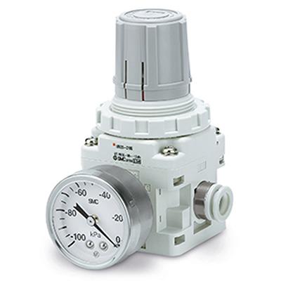 IRV20A-LC08 SMC Metric M8 port 240L/min Vacuum Regulator, -1.3kPa to -100kPa