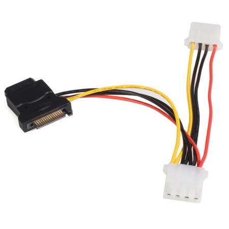 LP4SATAFM2L StarTech.com Male SATA Power to Female LP4  Cable, 6in