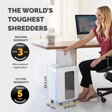 5160101 Fellowes Powershred LX201 22L Micro Cut Shredder Sheet Shreading